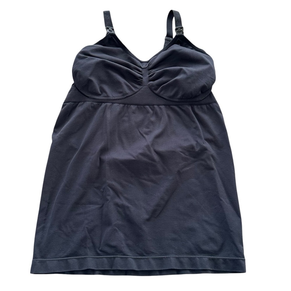 Kindred Bravely size Large Busty Black‎ Nursing Tank Top Bra Breastfeeding
